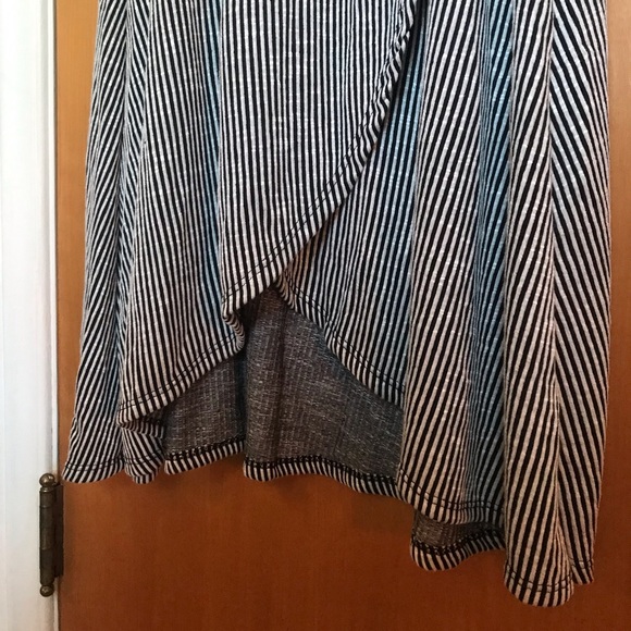 Striped Tulip-Skirt Wrap Dress (Caution To The Wind) - Picture 4 of 5